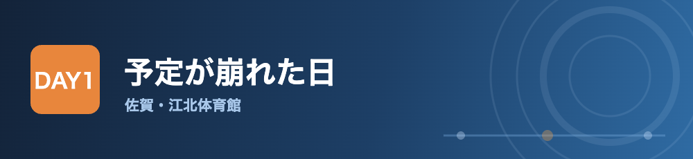 1日目 佐賀 予定が崩れた日
