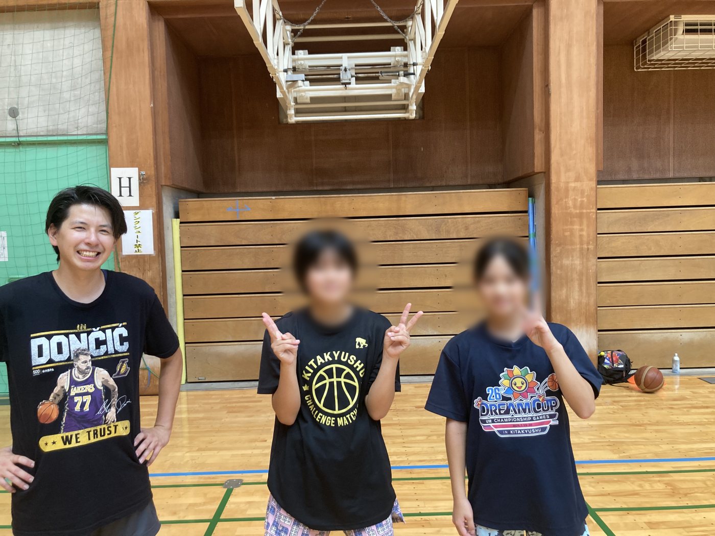 折尾スポーツセンターで指導した姉妹の2人