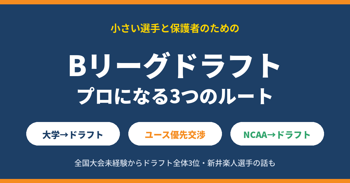 Bリーグドラフトとは？年俸・ユース枠・NCAAまで、プロになる3つのルートを解説【2026年版】