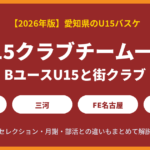 愛知県のU15バスケクラブチーム一覧【2026年版】｜BユースU15と街クラブ・セレクション・部活との違い